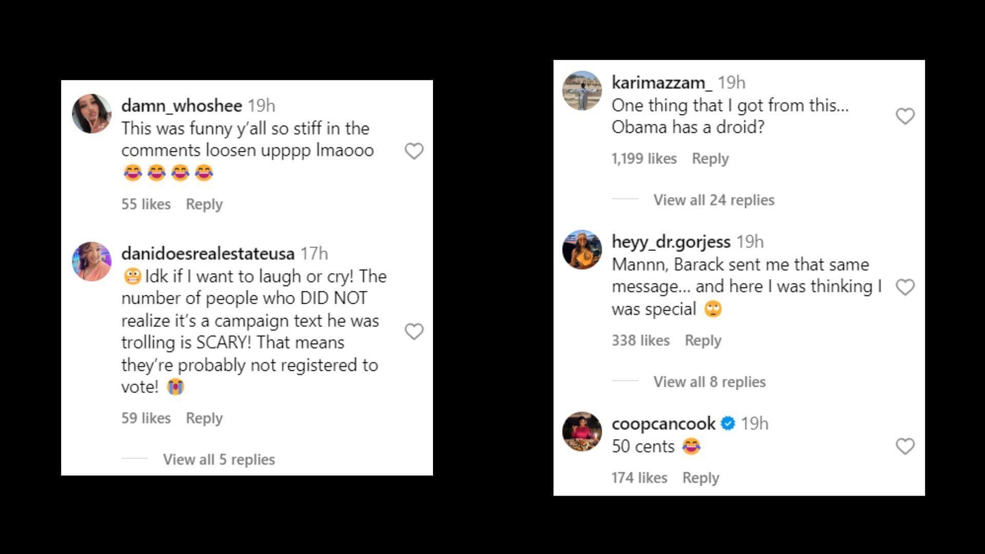 Netizens react to the post (Images via Instagram/theshaderoom)