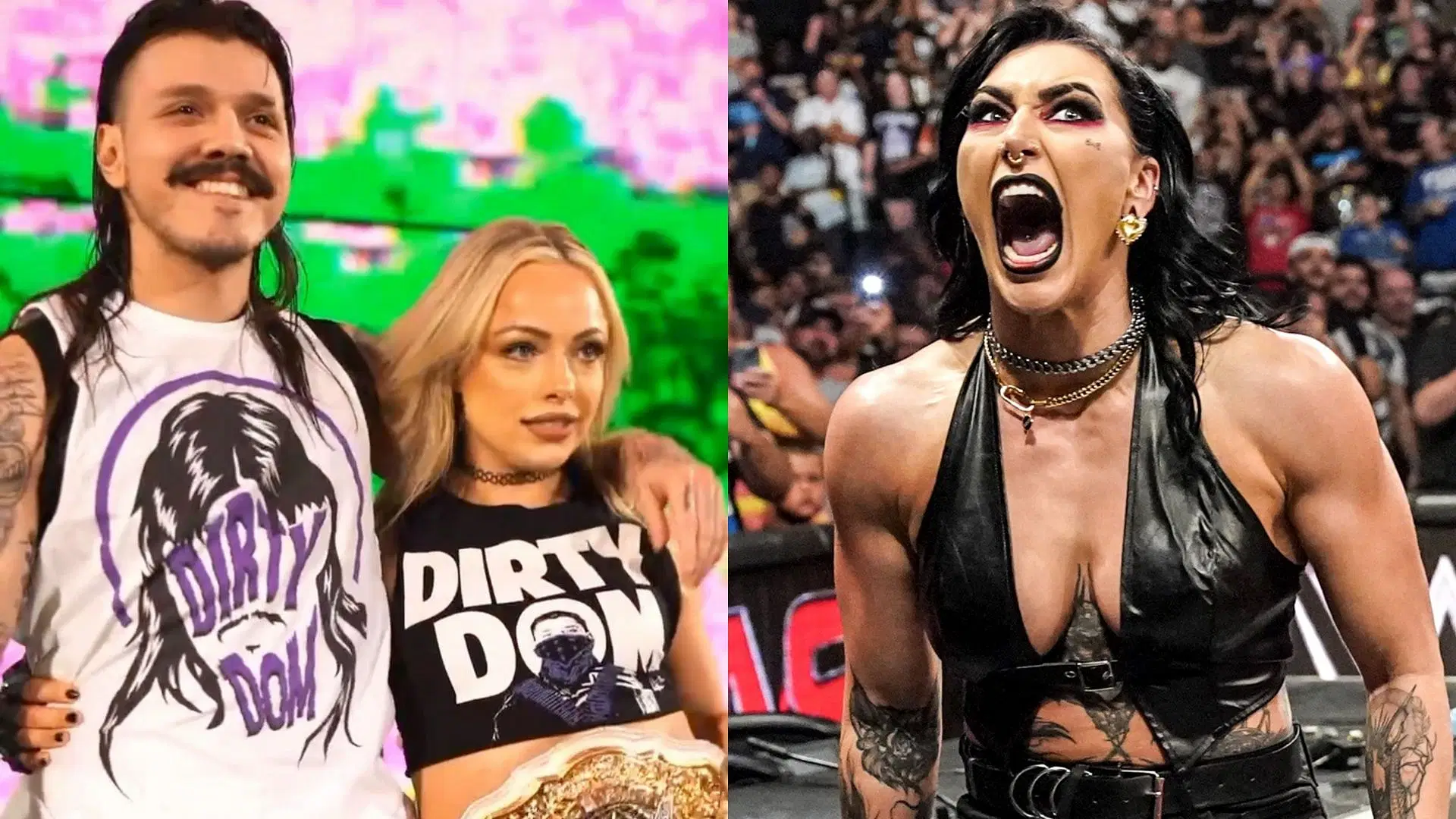Dominik Mysterio betrayed Rhea Ripley for Liv Morgan (Images credit: WWE