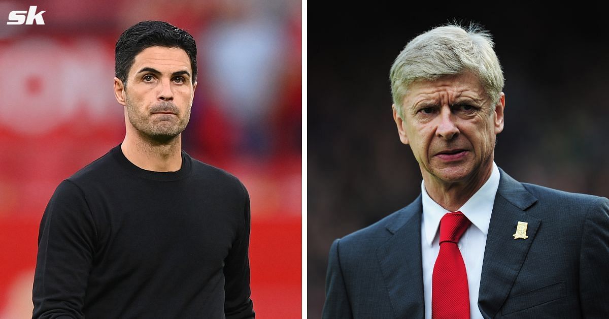 Mikel Arteta (left) and Arsene Wenger (right) 