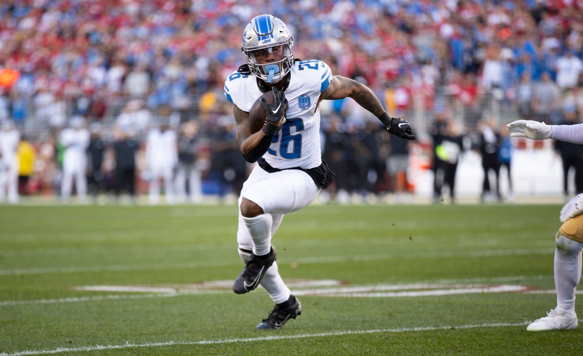 Jahmyr Gibbs at NFC Championship - Detroit Lions vs. San Francisco 49ers - Source: Getty