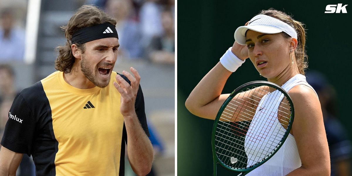 Stefanos Tsitsipas (L) and Paula Badosa (R) (Source: Getty Images)