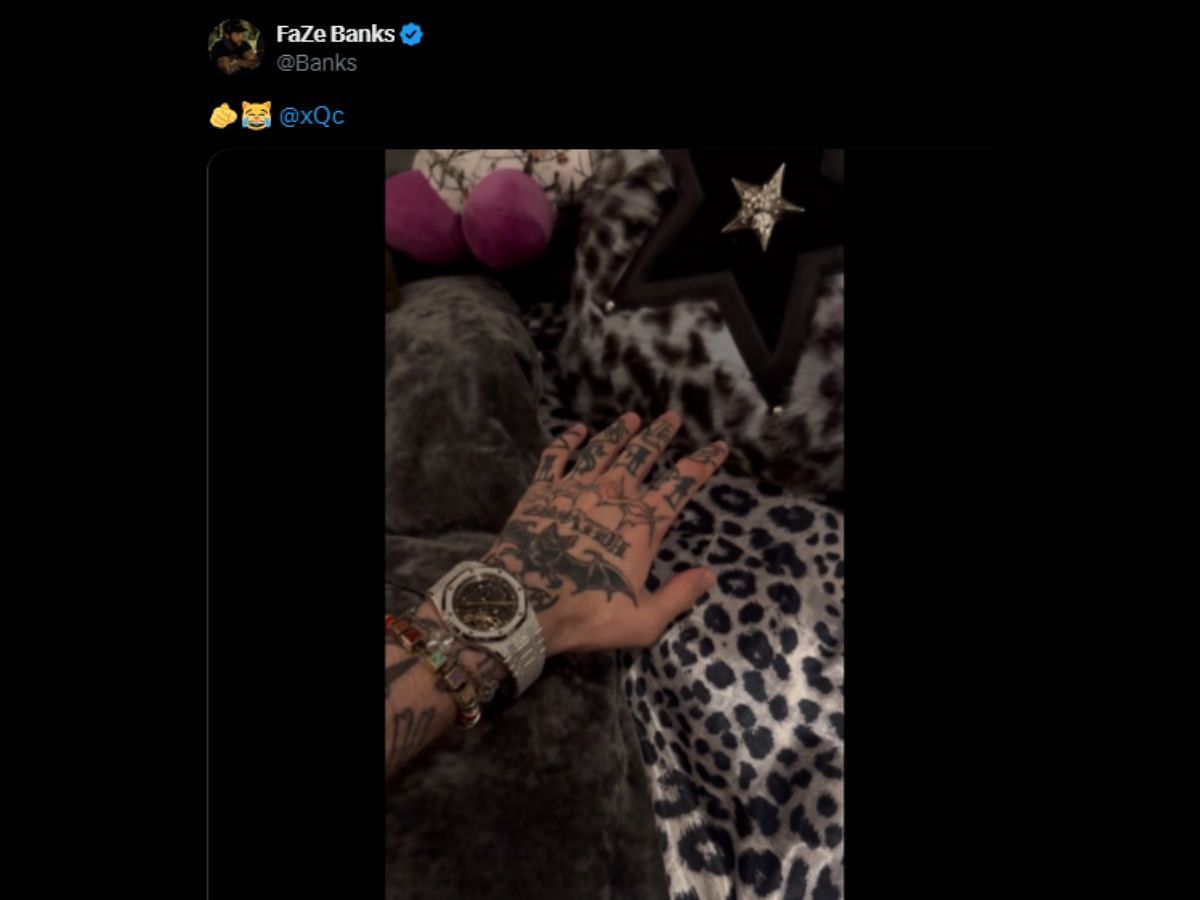 Banks flexes his Audemars Piguet (Image via X)