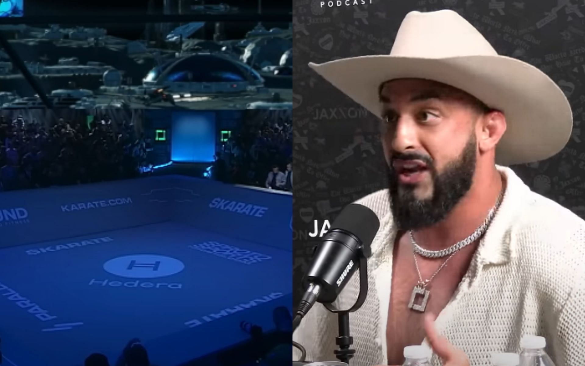 Karate Combat president expresses interest in one-night tournament featuring former UFC champions [Image courtesy: JAXXON PODCAST and Karate Combat - YouTube]