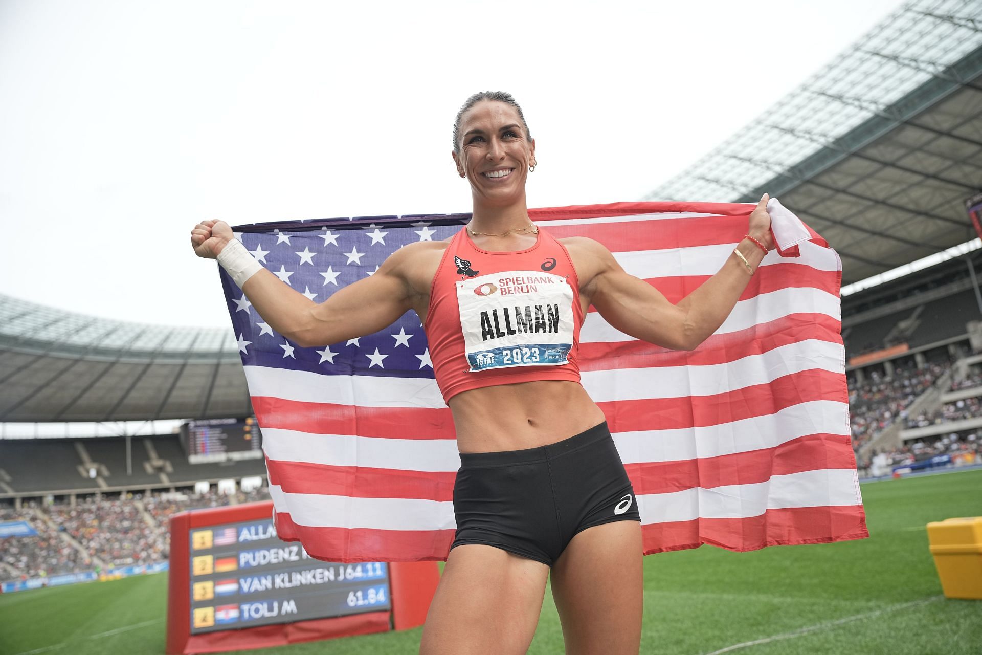 Can Valarie Allman Achieve Olympic success for a second time? [Image Source: Getty]