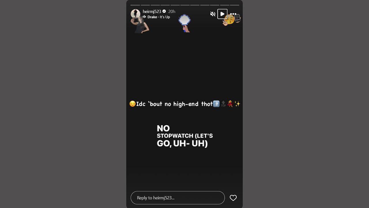 Marcus shares another cryptic message on his IG story. (Credits: @heirmj523/Instagram)