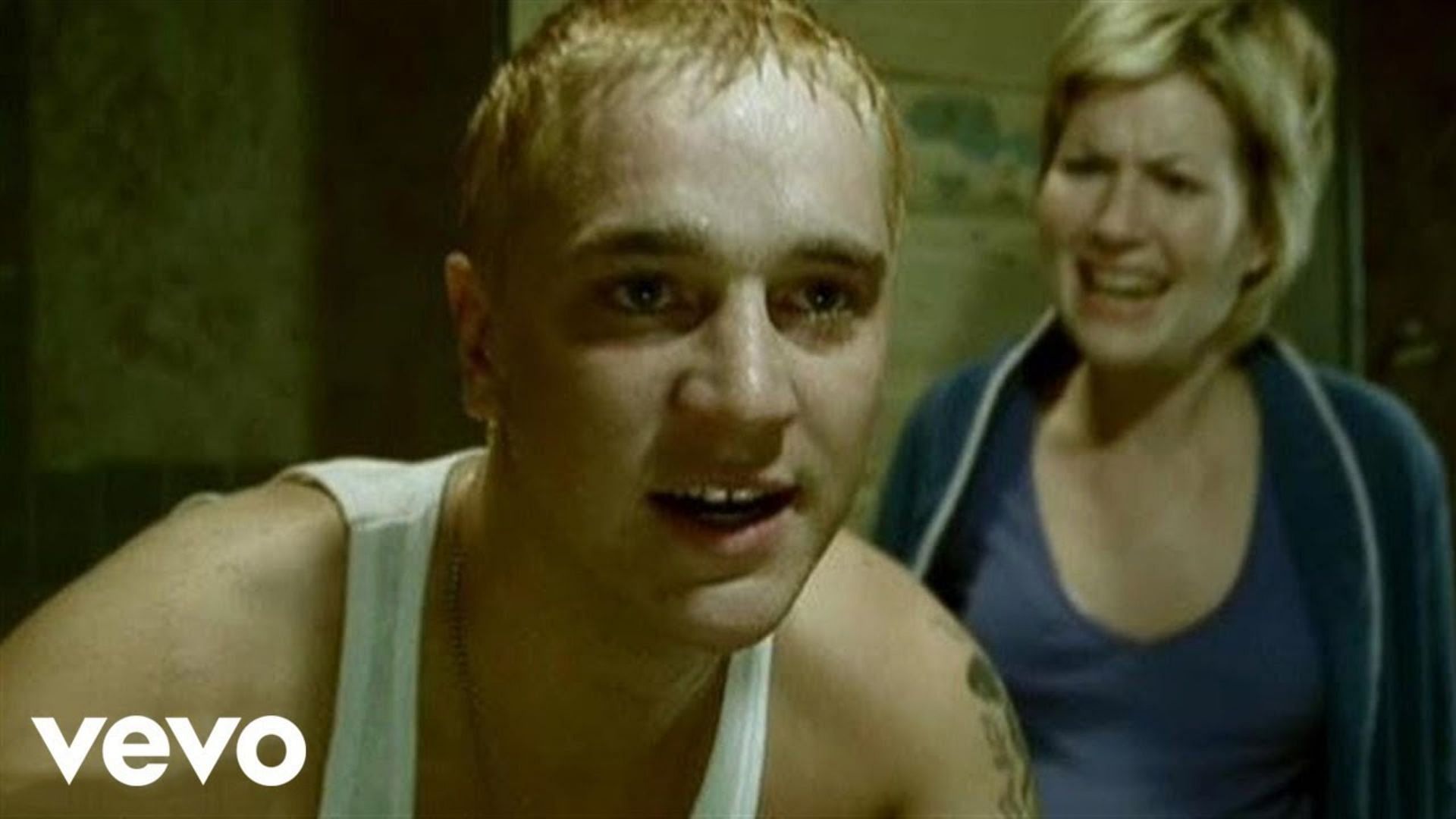 Eminem&#039;s fan, Stan in the music video (Image via Interscope Records)