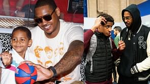 3 times Carmelo Anthony set hard core dad goals while supporting son Kiyan Anthony on court