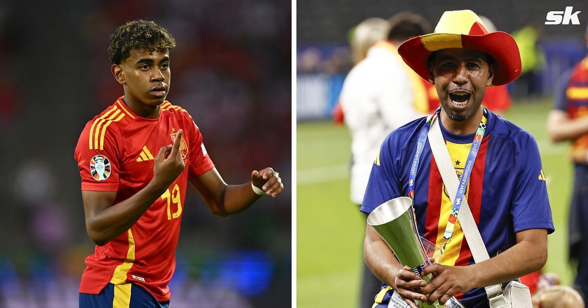 Lamine Yamal and Mounir Nasraoui (Image via Getty)