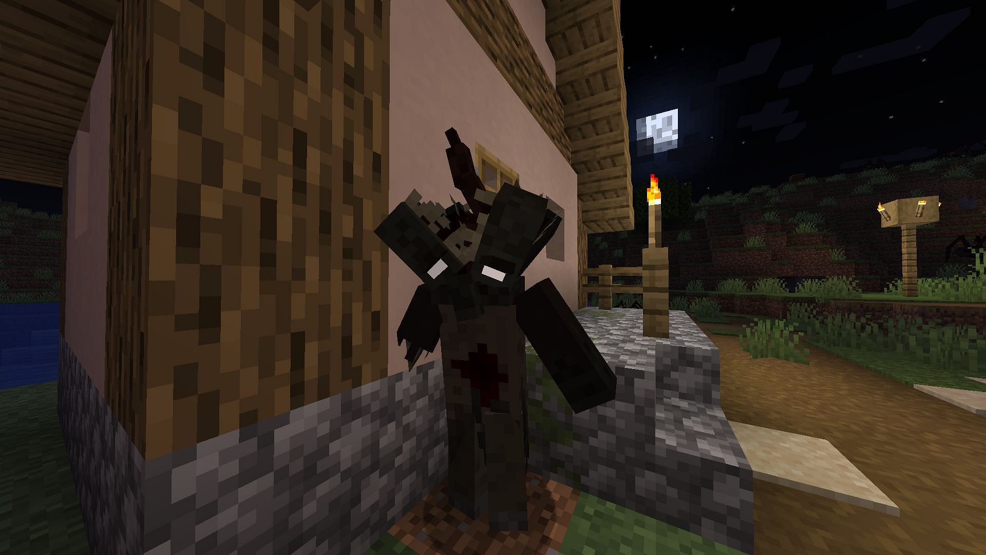 An assimilated Minecraft villager in the Mutationcraft mod (Image via ASEStefan/Mojang)