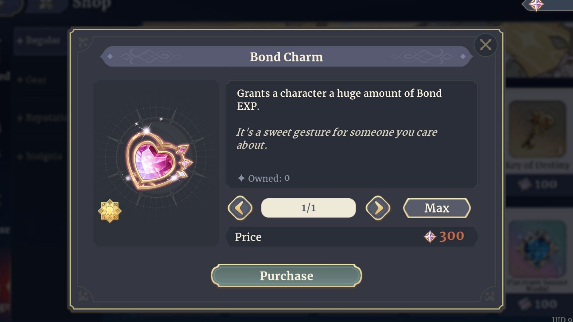 Bond Charm can be obtained from the shop (Image via XD)