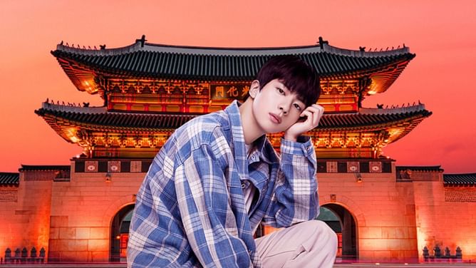 "FACE OF SEOUL JIN" trends on X after official account of Visit Seoul drops the 'Feel Soul Good' campaign teaser of the BTS idol