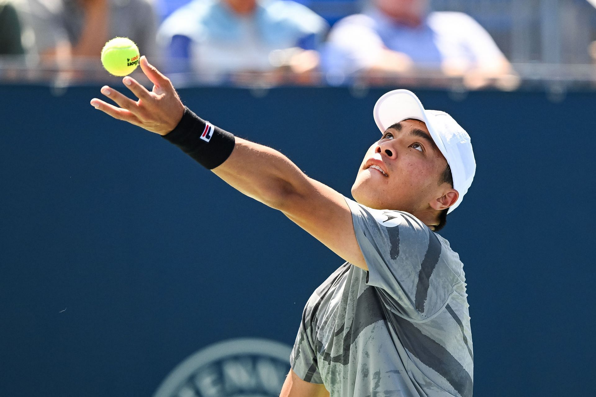 Brandon Nakashima in action at the National Bank Open (Picture: Getty)