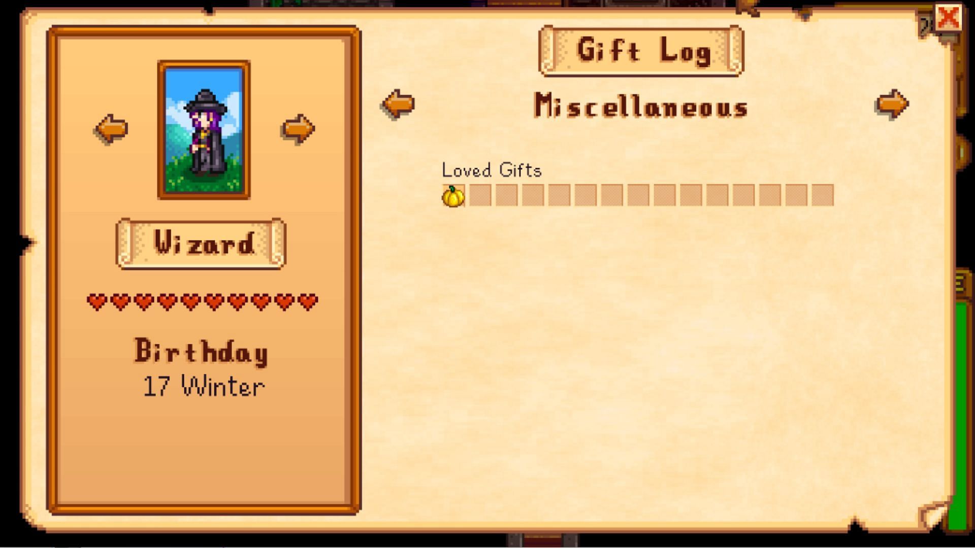 Thunder Egg can be gifted to Wizard (Image via ConcernedApe)