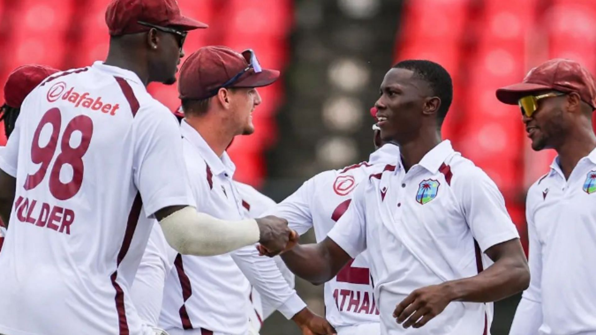 Shamar Joseph and Jason Holder will be key to West Indies on Day 2 (Image: @windiescricket on Instagram)
