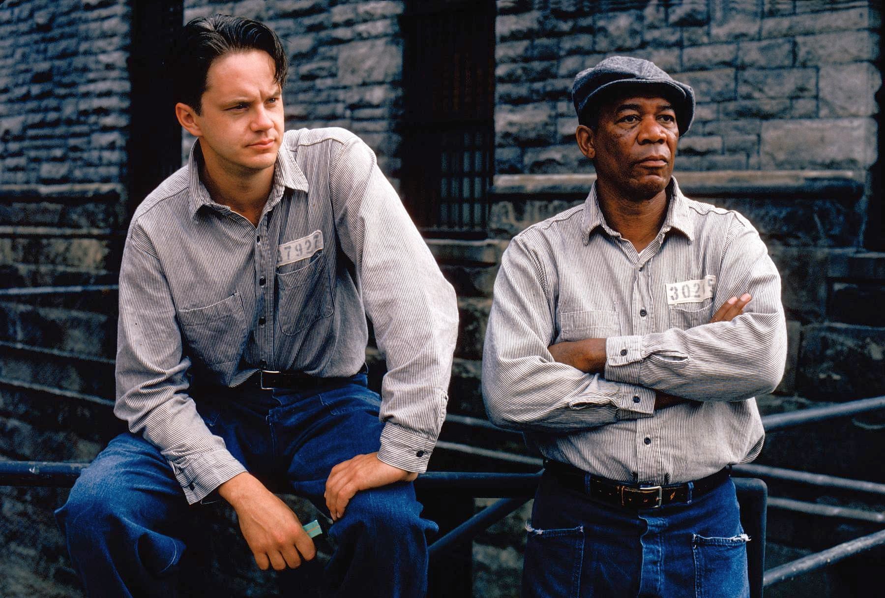 Tim Robbins and Morgan Freeman in The Shawshank Redemption (image via Columbia Pictures)