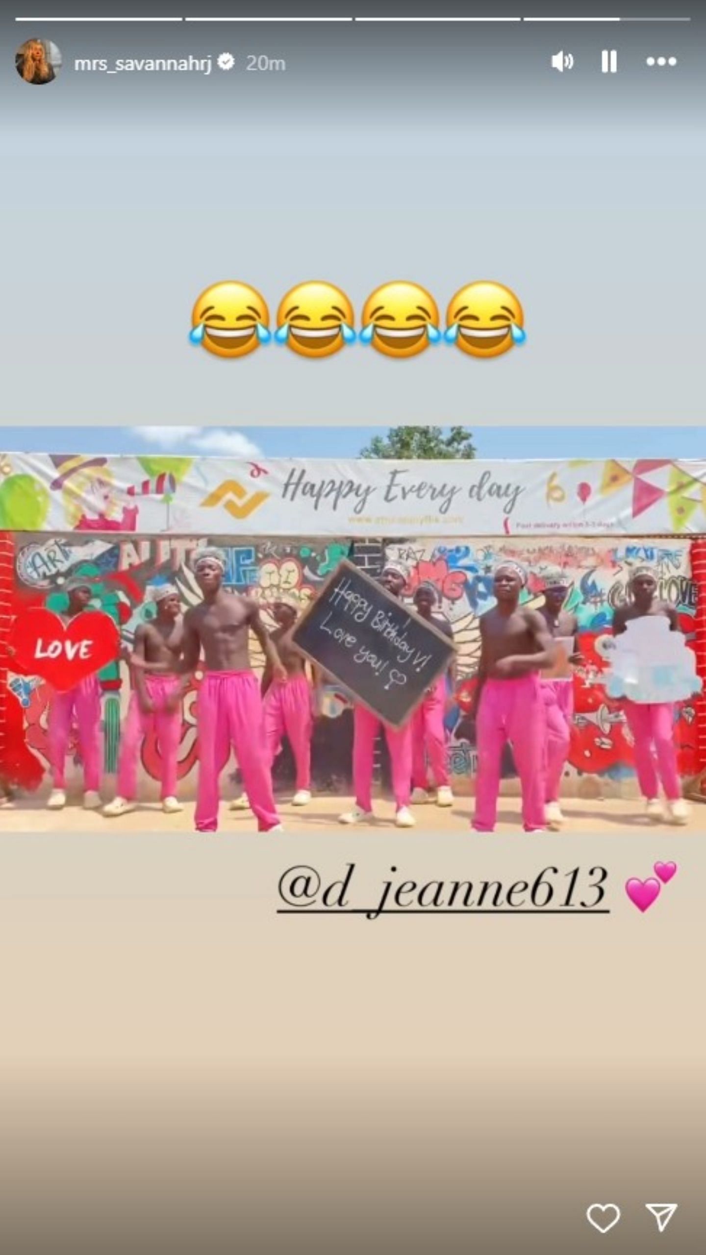 The African Greeting group sends their birthday wishes to Savannah (Image Credits: IG/mrs_savannahrj)