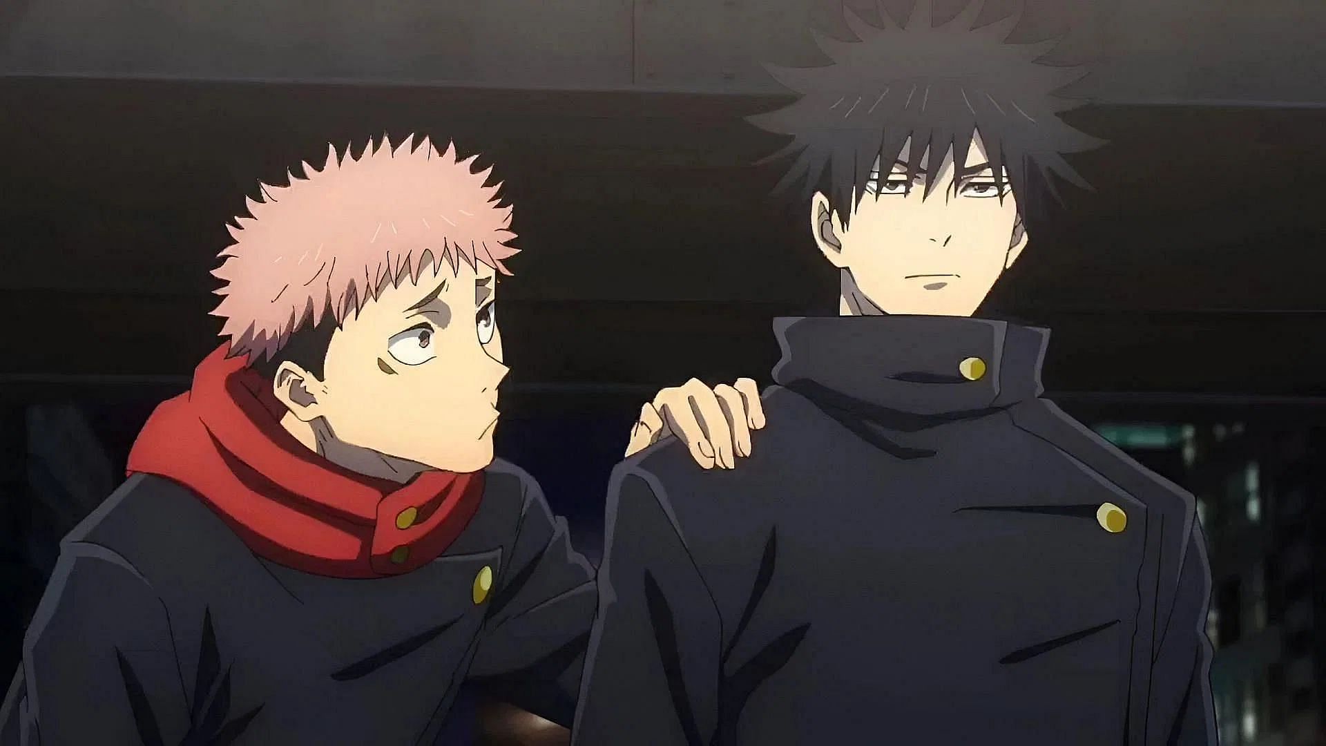 Yuji and Megumi as seen in Jujutsu Kaisen (Image via MAPPA)