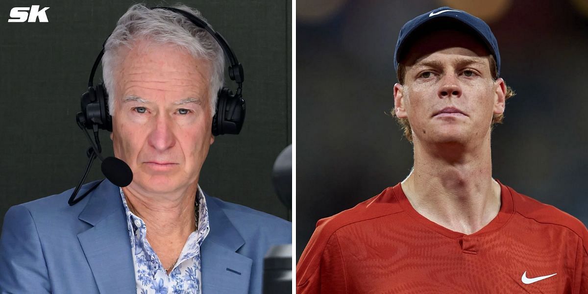 John McEnroe (L) and Jannik Sinner (R) (Source: Getty)