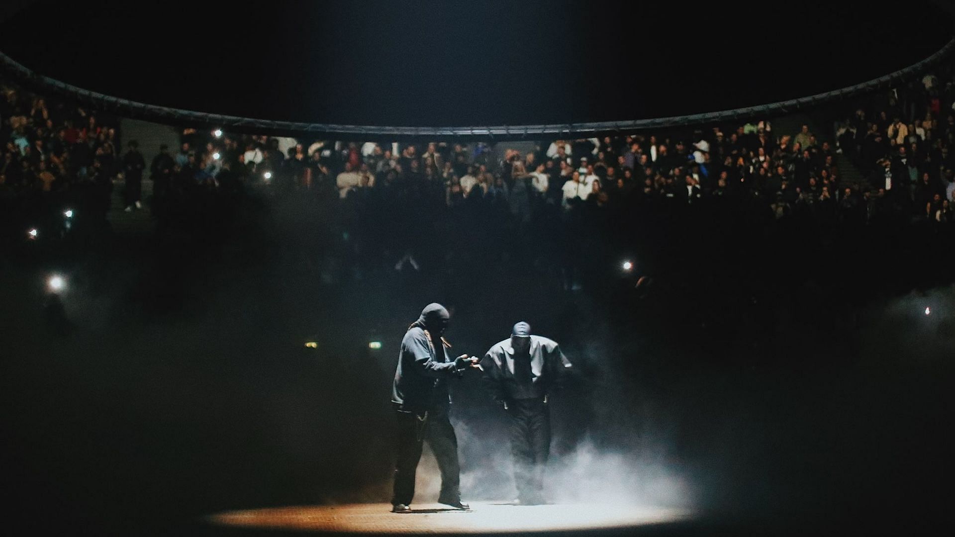 Kanye West and Ty Dolla $ign at the Paris listening event (Image via X/@tydollasign)