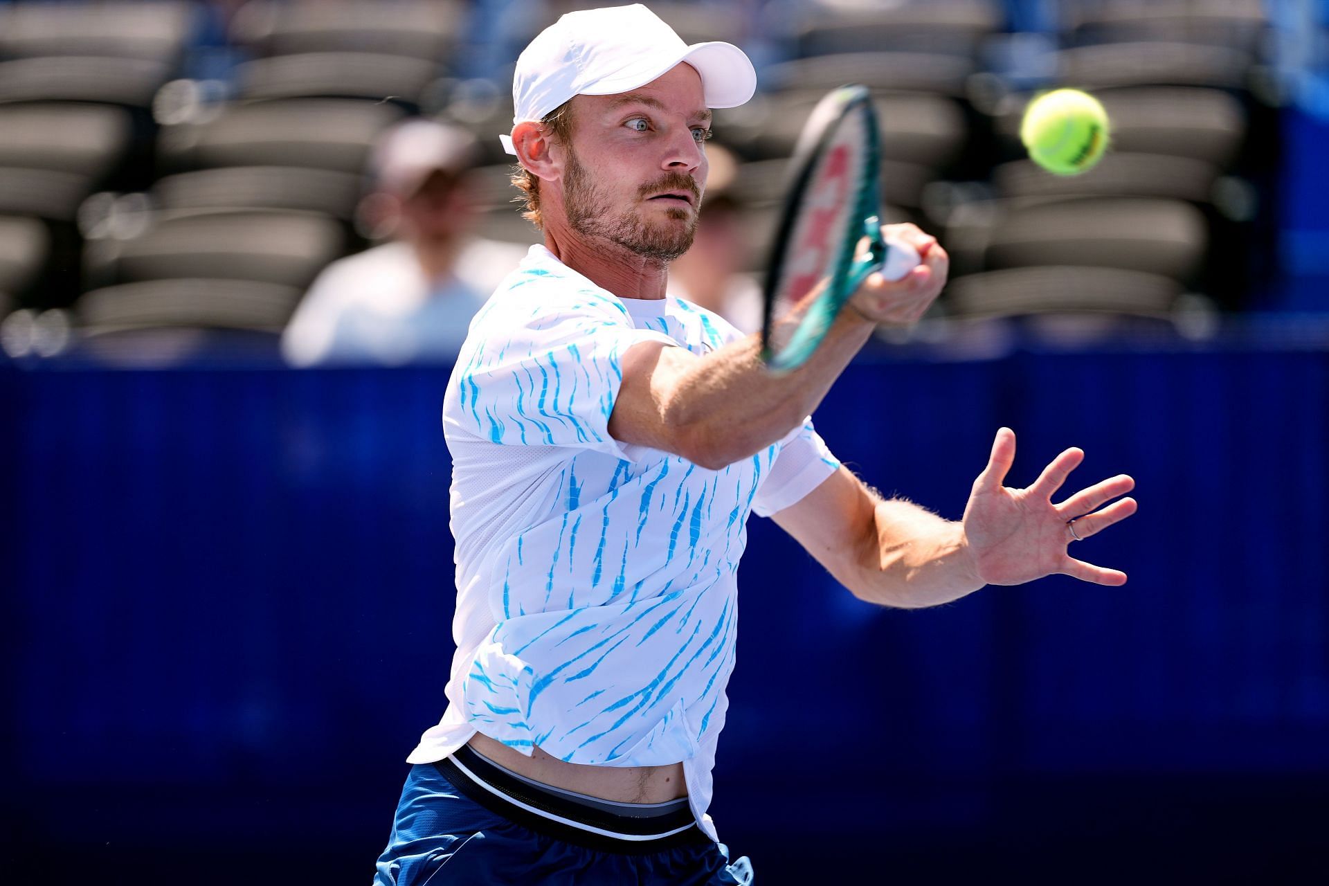 David Goffin is eyeing a fifth fourth-round showing at the US Open. (Photo: Getty)