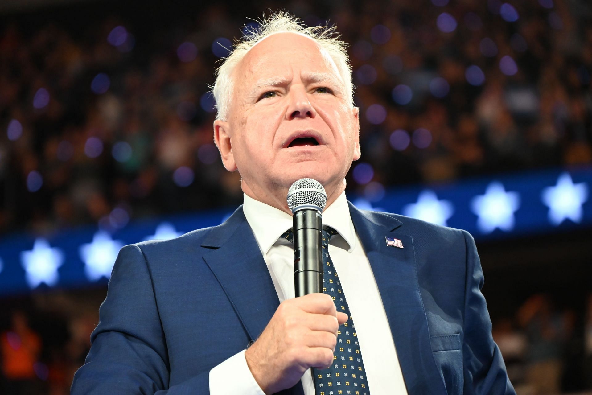 US Vice President Nominee Tim Walz campaign rally in Milwaukee - Source: Getty