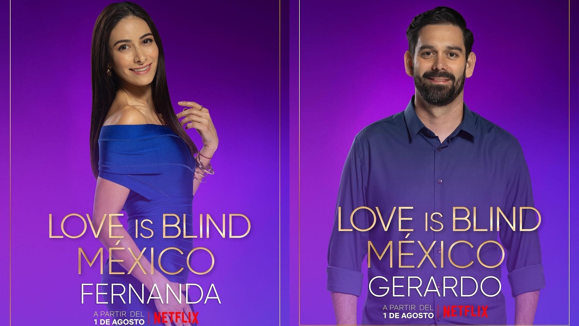 Fernanda and Gerardo from Love is Blind: Mexico (Image via Instagram/@lafeerrrr and @soy.zapiain)