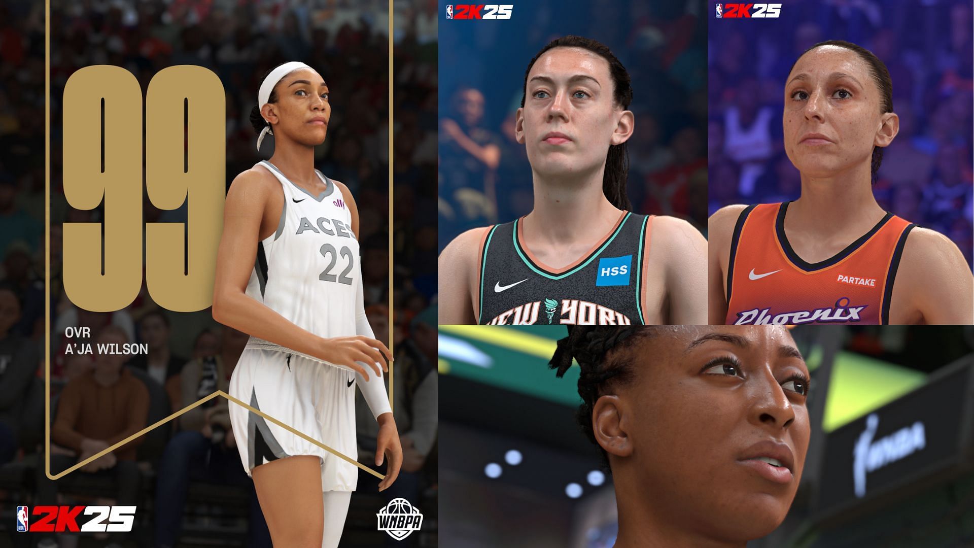 Top 100 WNBA player ratings in 2K25