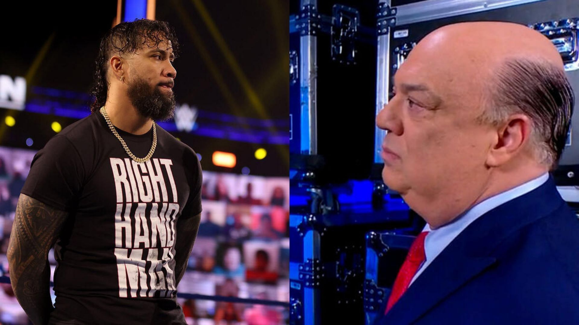 Jey Uso (left), Paul Heyman (right) (Image Credits: WWE.com)