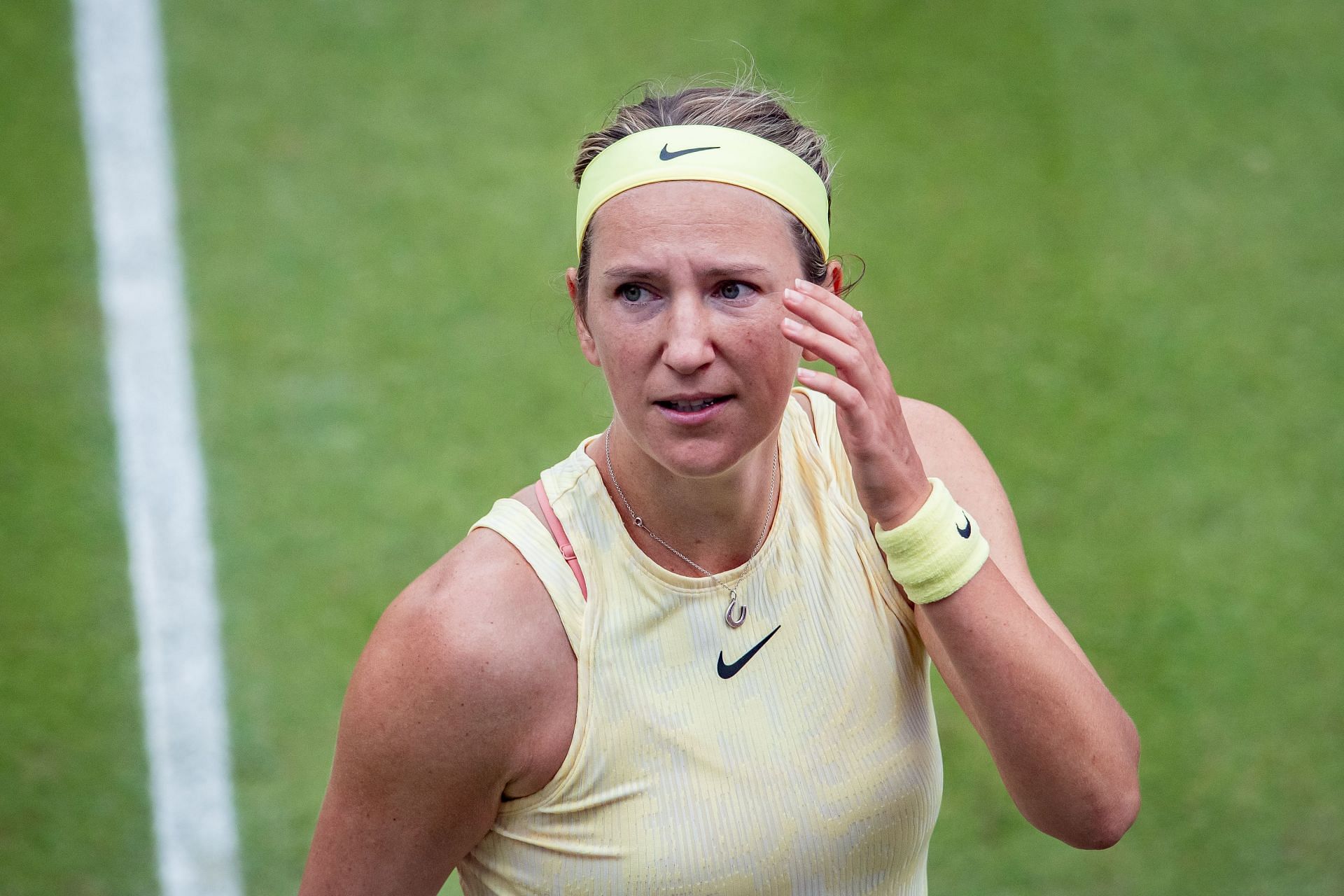 Victoria Azarenka in action at the 2024 Ecotrans Ladies Open Berlin - Day Six - Source: Getty