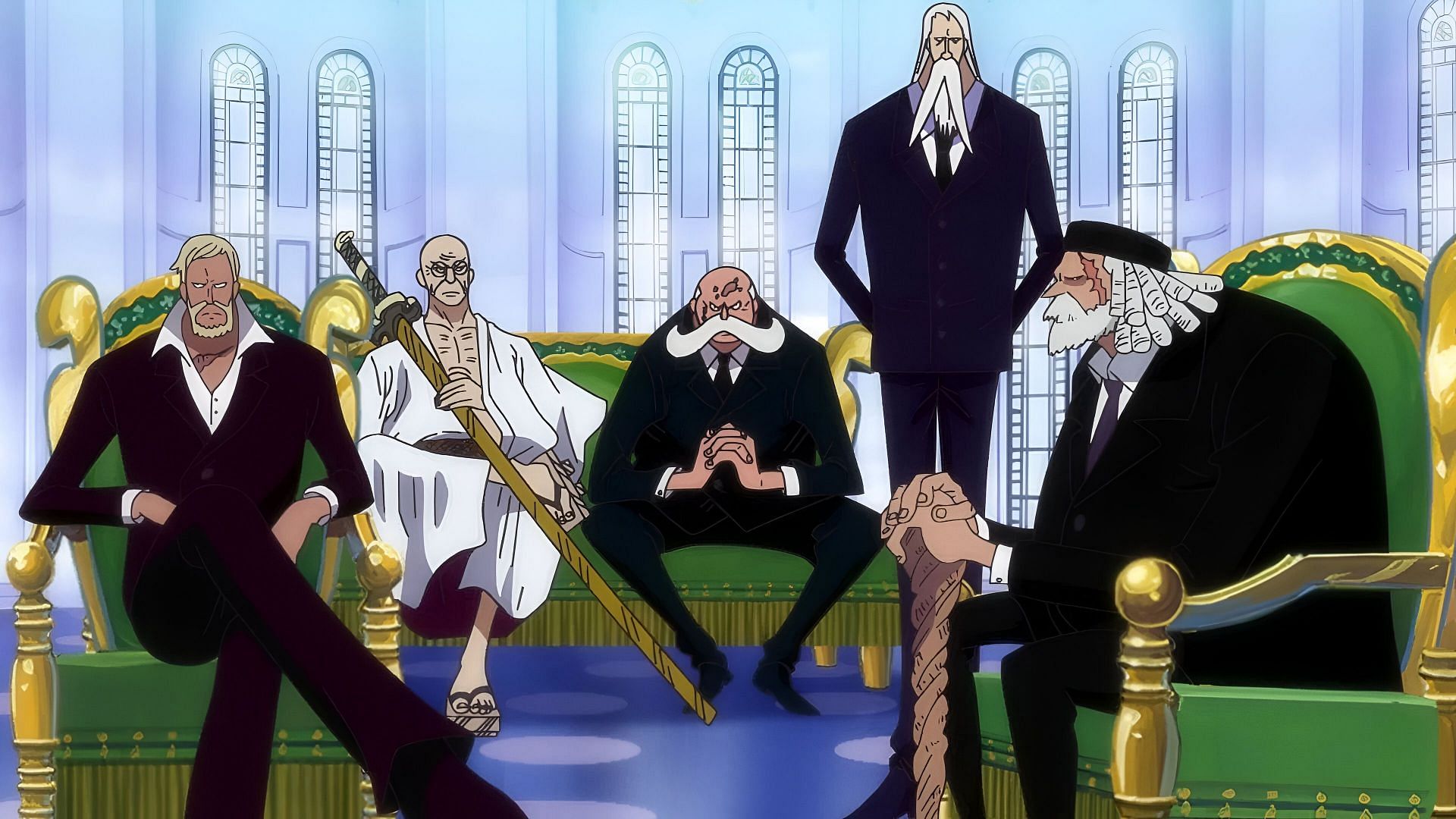 The Five Elders as seen in the anime (Image via Toei Animation)