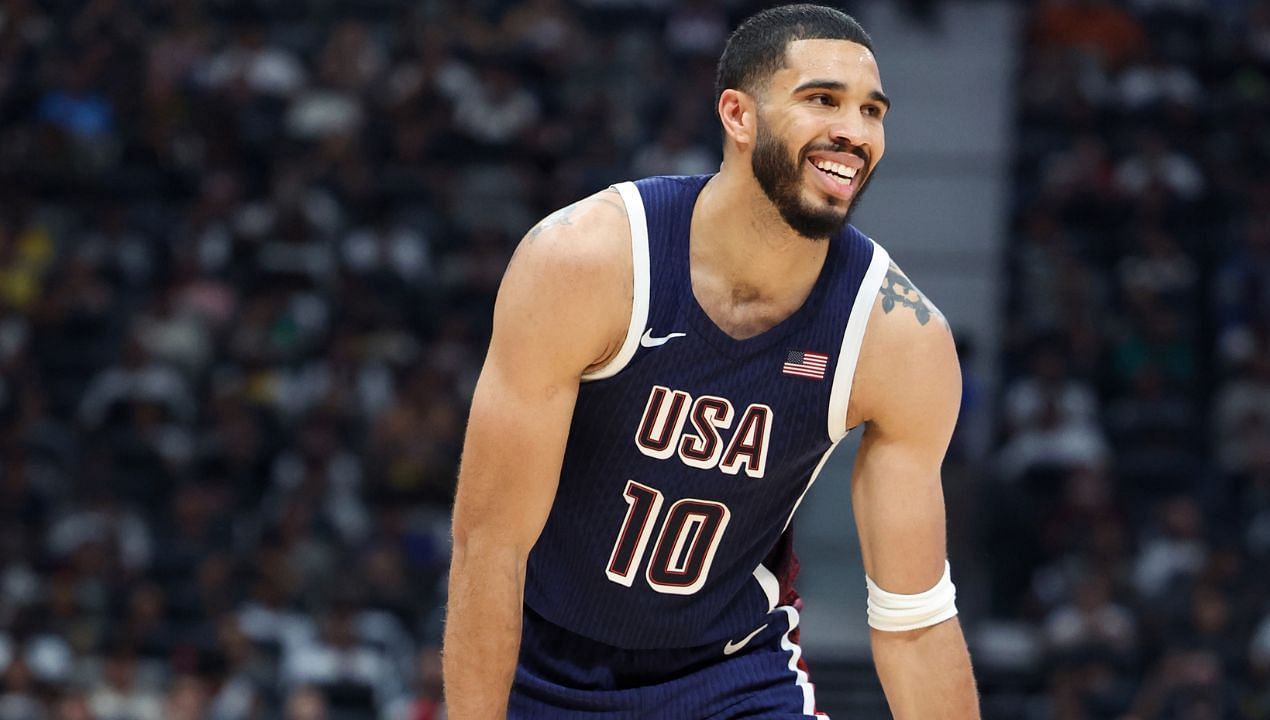 Steve Kerr clarifies decision to sideline Jayson Tatum from Olympic semifinal vs Serbia. (Credit: @usabasketball/X)