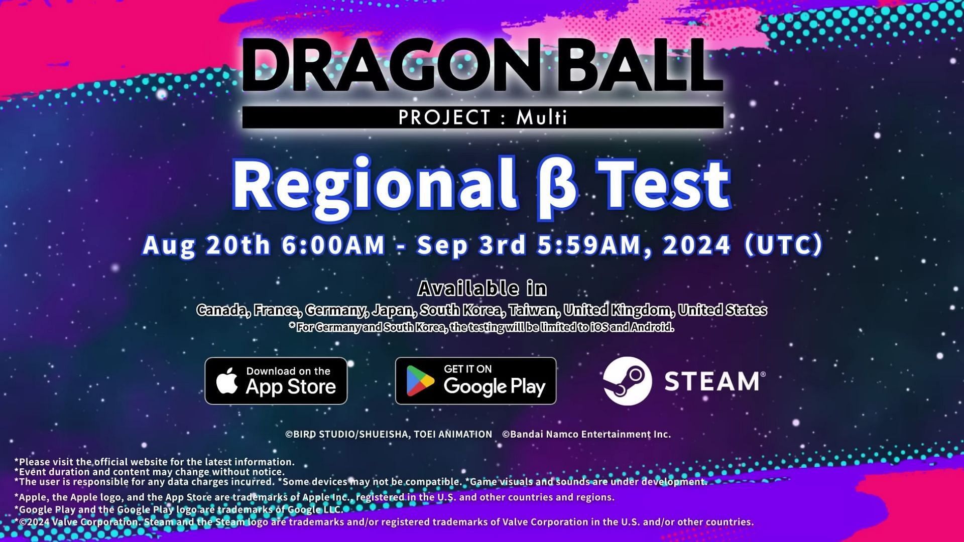 Project Multi will be available in the selected regions. (Image via Bandai Namco Entertainment)