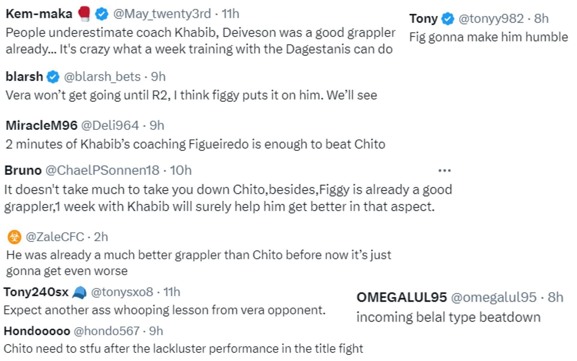 Screenshot of fan reactions to Home of Fight&#039;s post on X