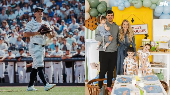 "Was not leaving his side" - Carlos Rodon's wife Ashley captures tender moment of kids clinging to their ‘loved daddy’