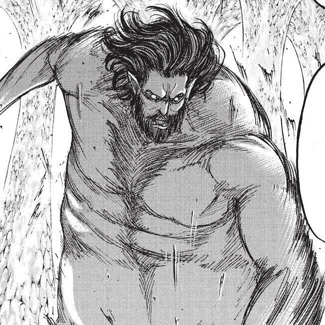 Grisha Yeager&#039;s Attack Titan. Image Source: Attack on Titan manga: Chapter 63.