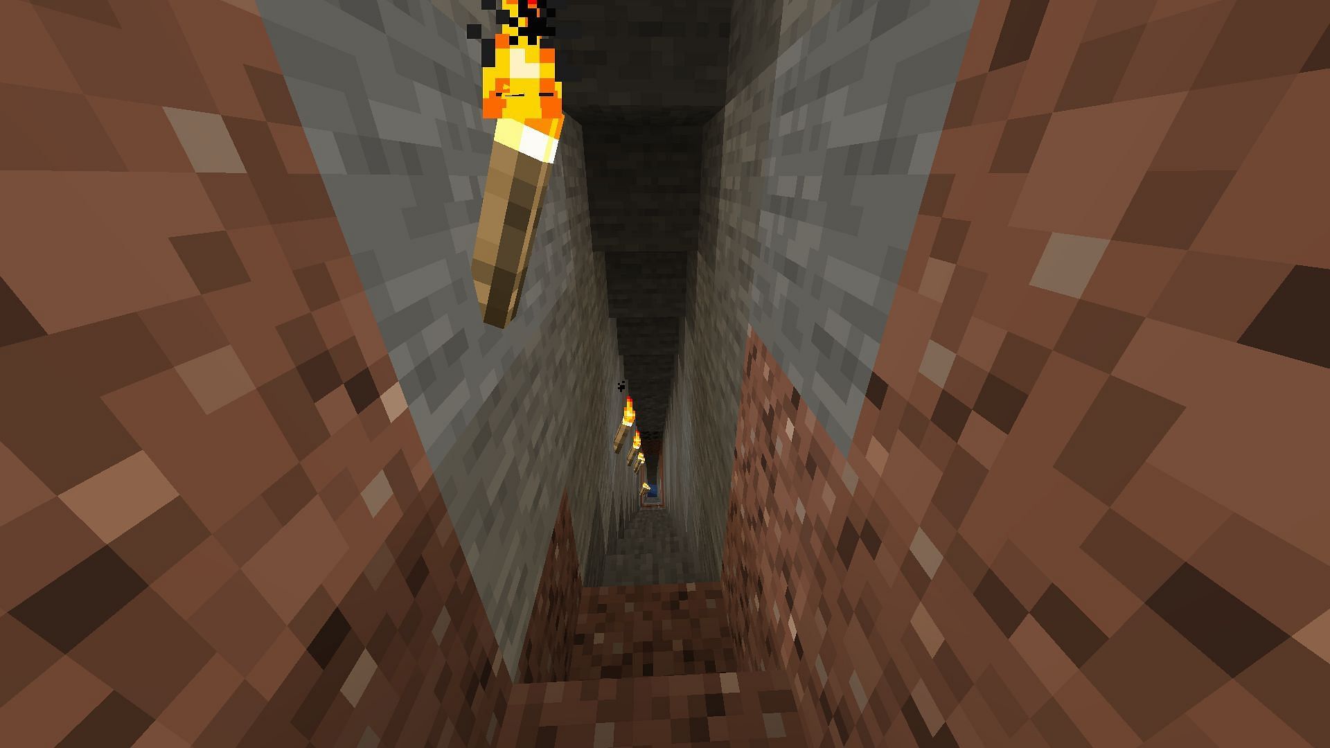 Heading underground is still fair game when surviving on an island in Minecraft (Image via Mojang)