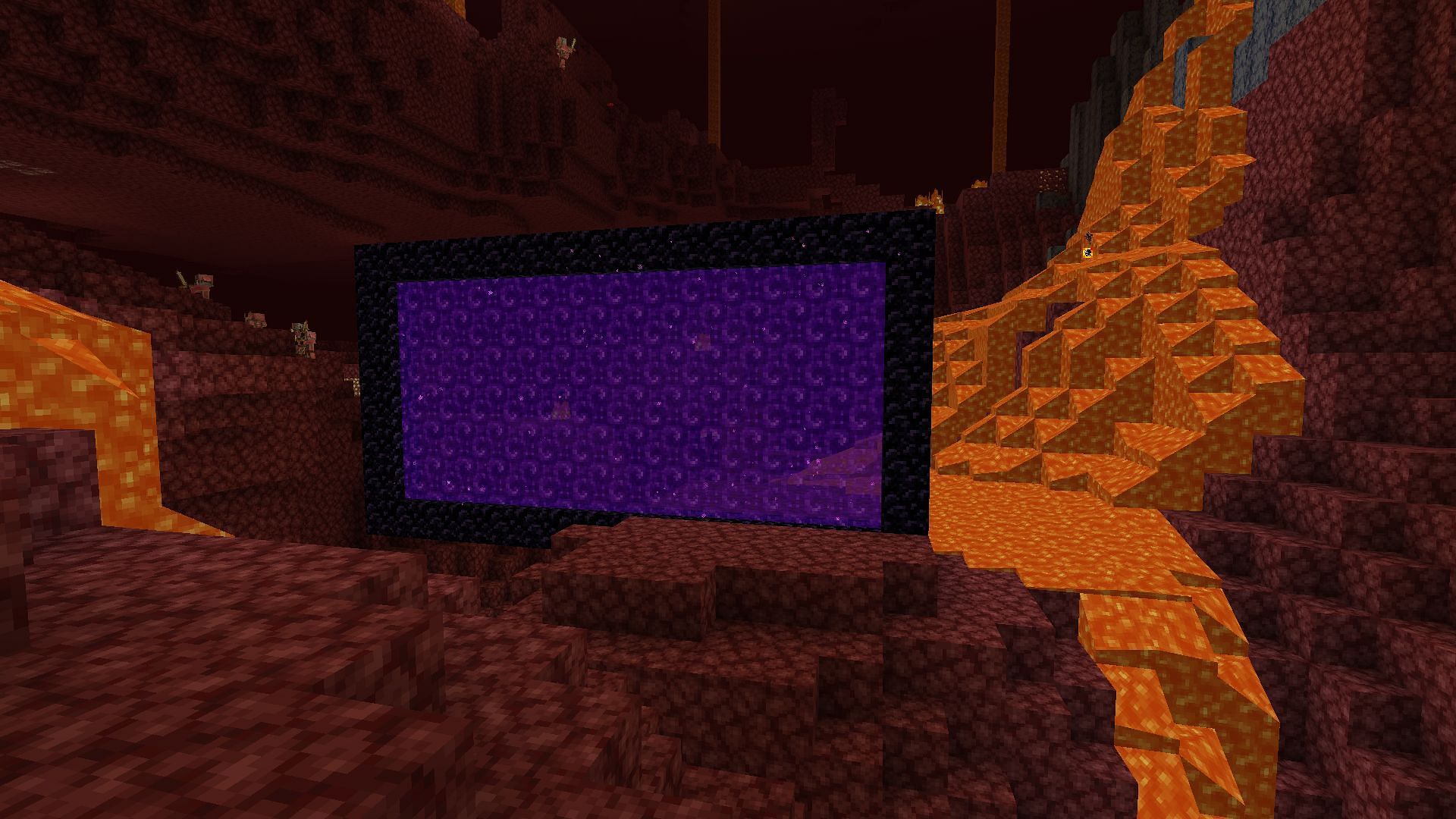 Create a large portal in the Nether (Image via Mojang)