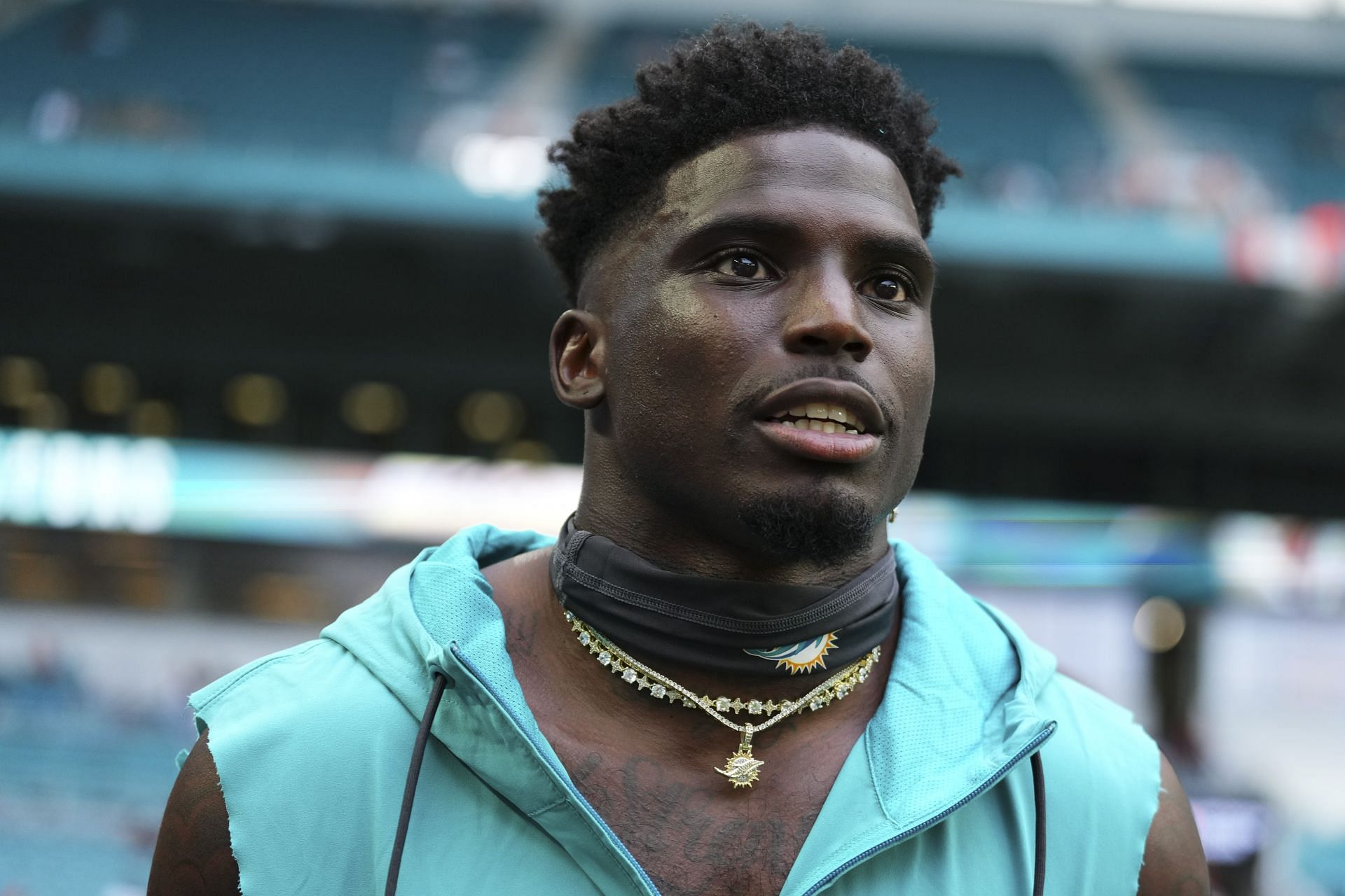 Tyreek Hill at the Atlanta Falcons vs. Miami Dolphins match (Image via: Getty Images)