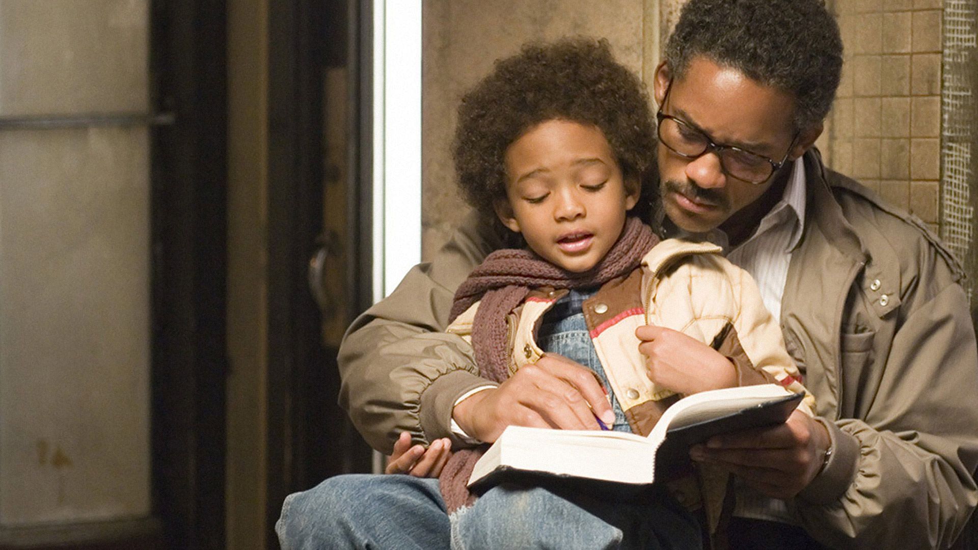 Will and Jaden Smith in The Pursuit of Happyness (image via Columbia Pictures)