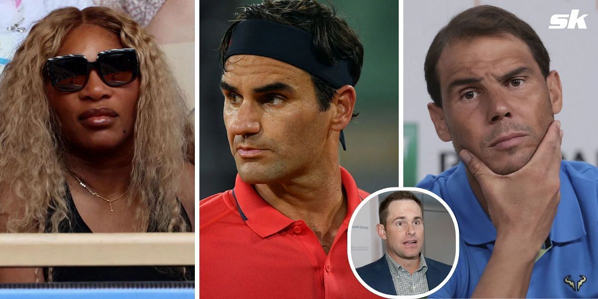 (L-R) Serena Williams, Roger Federer, Rafael Nadal; Andy Roddick (inset) Image Source: Getty