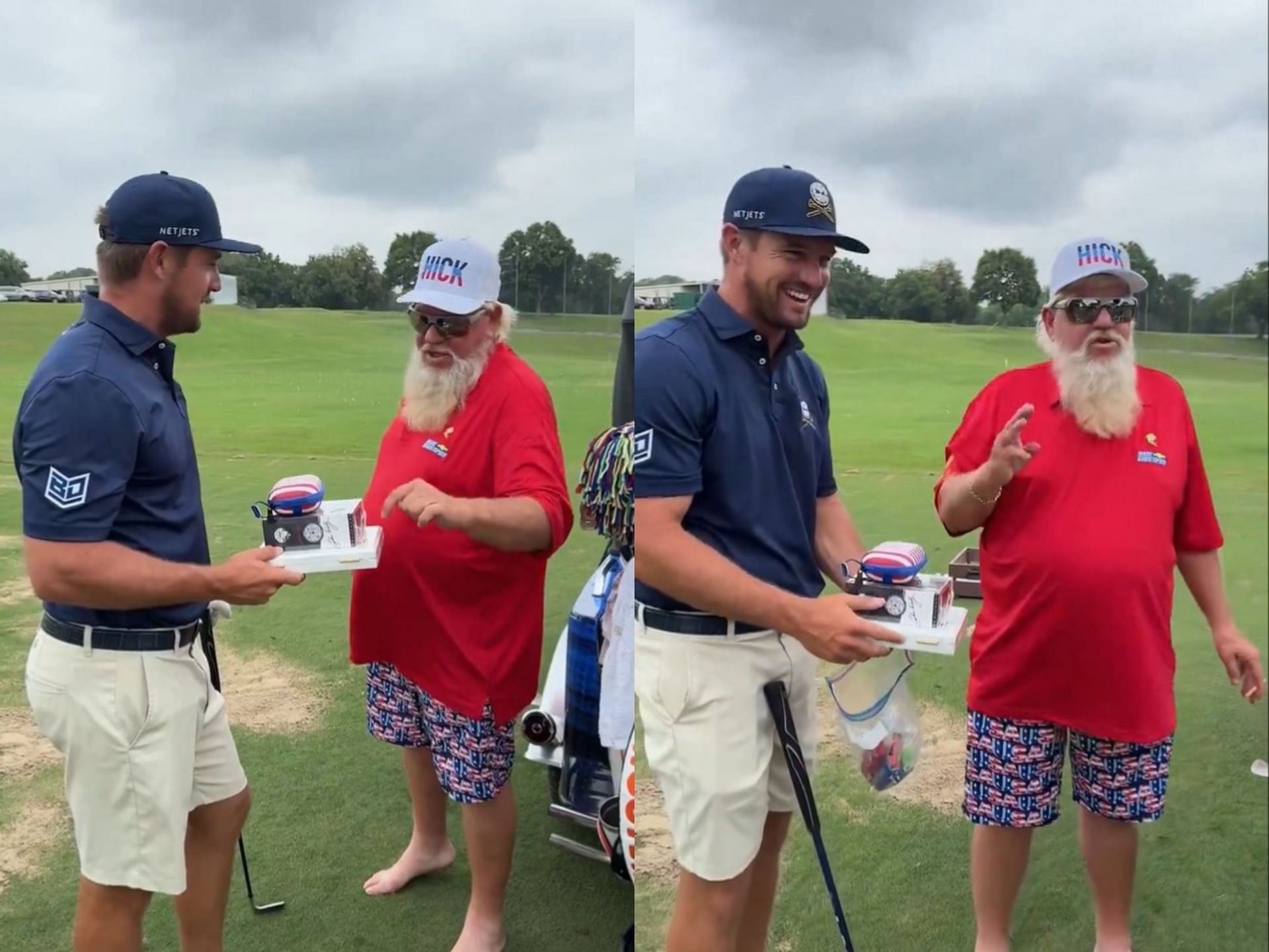 Bryson DeChambeau and John Daly (Stills via TikTok @ brysondclips)