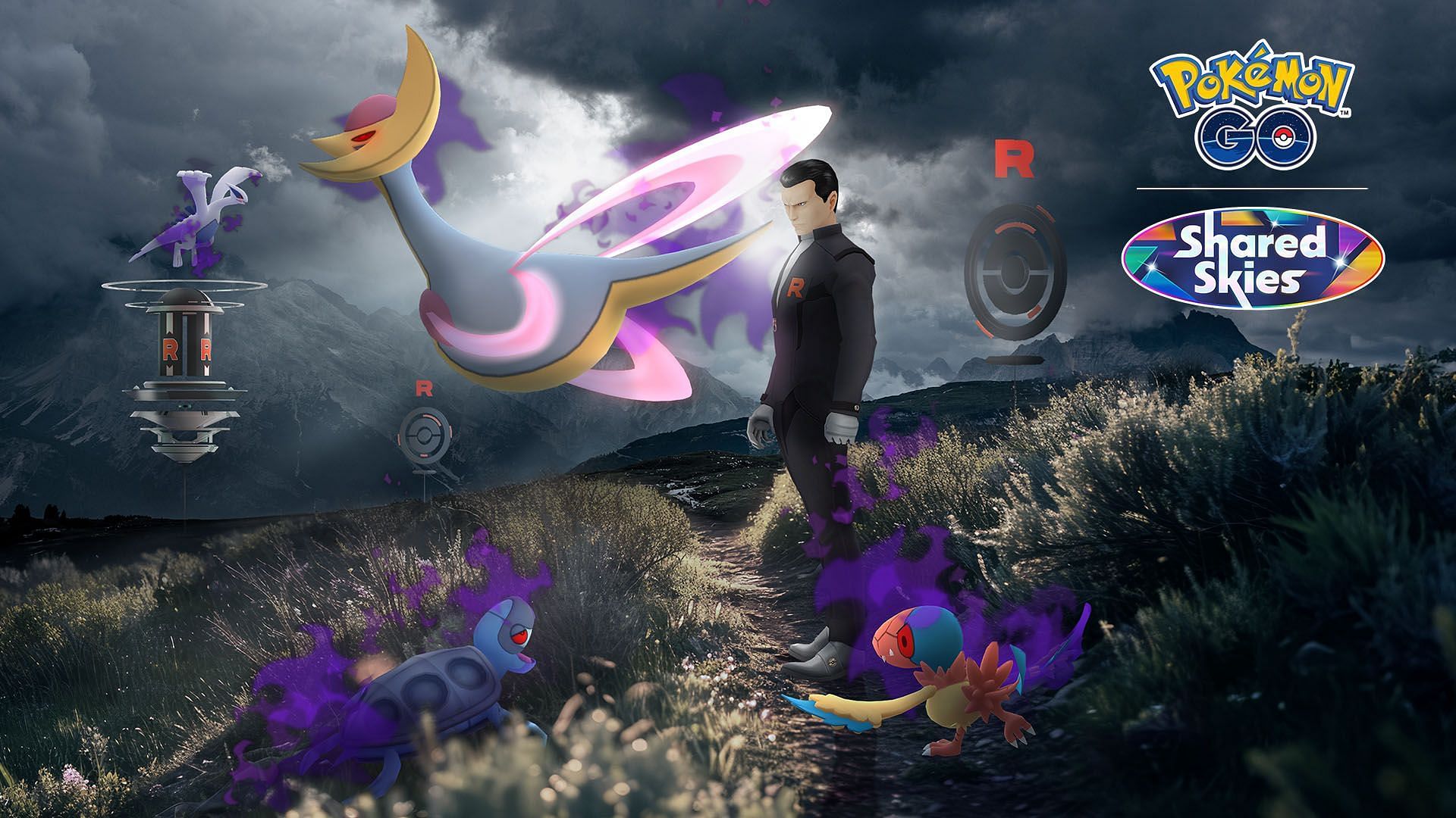 Shadow Lugia as a raid boss in Pokemon GO&#039;s Adventure Week: Taken Over event art (Image via Niantic)