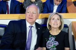 "Relatable if they were 5" — Internet reacts to Tim Walz's children making bunny ears behind him while he was being interviewed at DNC