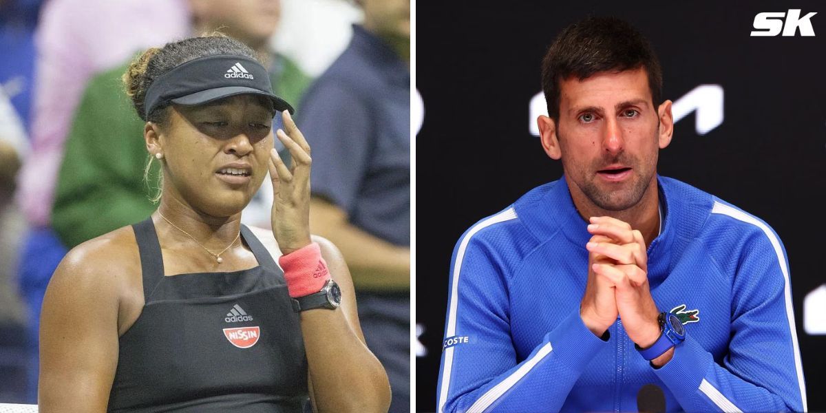 Naomi Osaka (L) and Novak Djokovic (R) (Source: Getty Images)