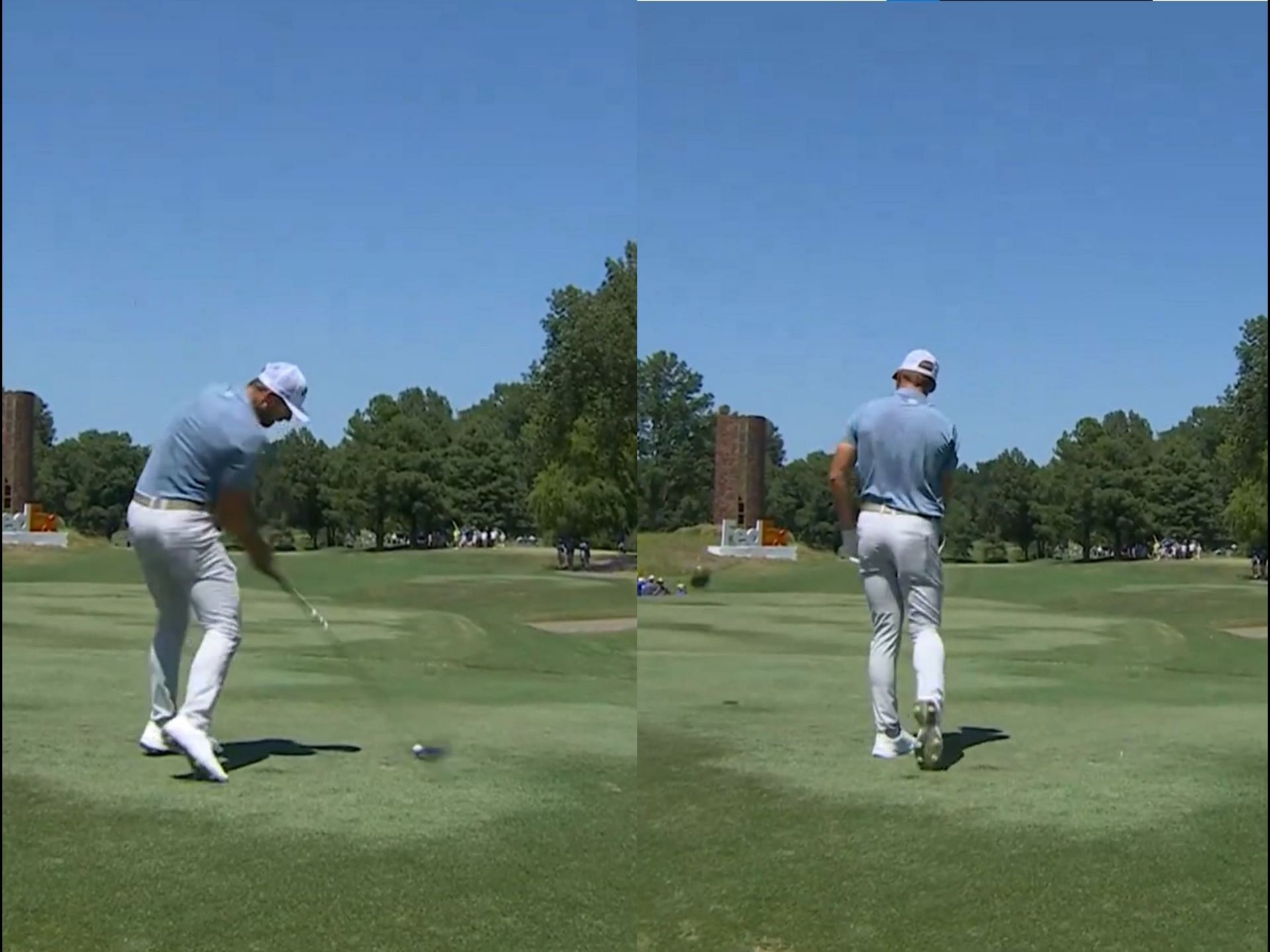 Sam Burns during the third round of the FedEx St. Jude Championship (Image via x@PGATour)