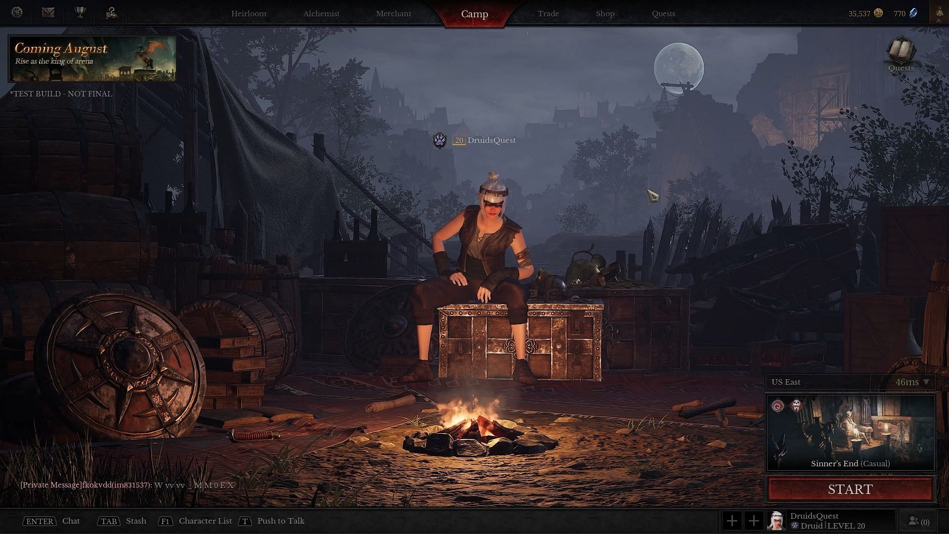 Keep an eye on the moon in the lobby screen (Image via Mithril Interactive|| YouTube/Tony&#039;s Quest)