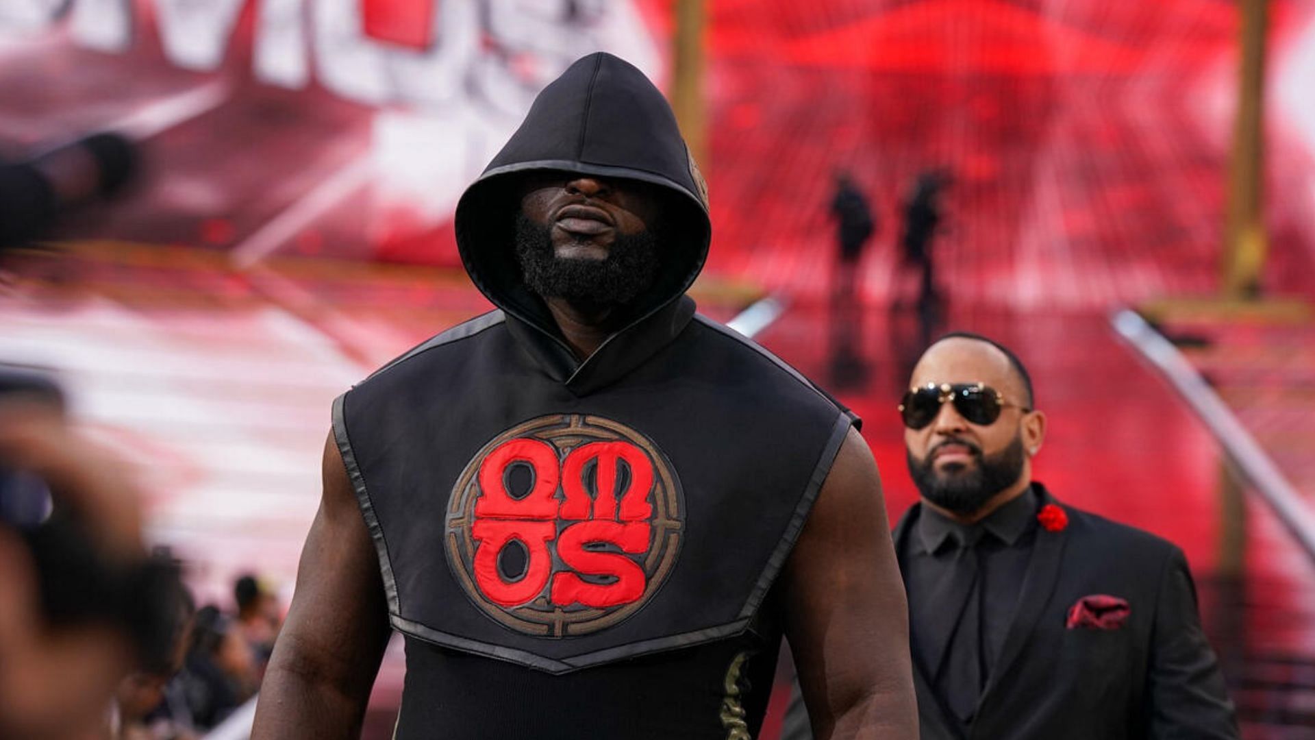 Omos at WrestleMania 39! [Image credit: WWE.com]