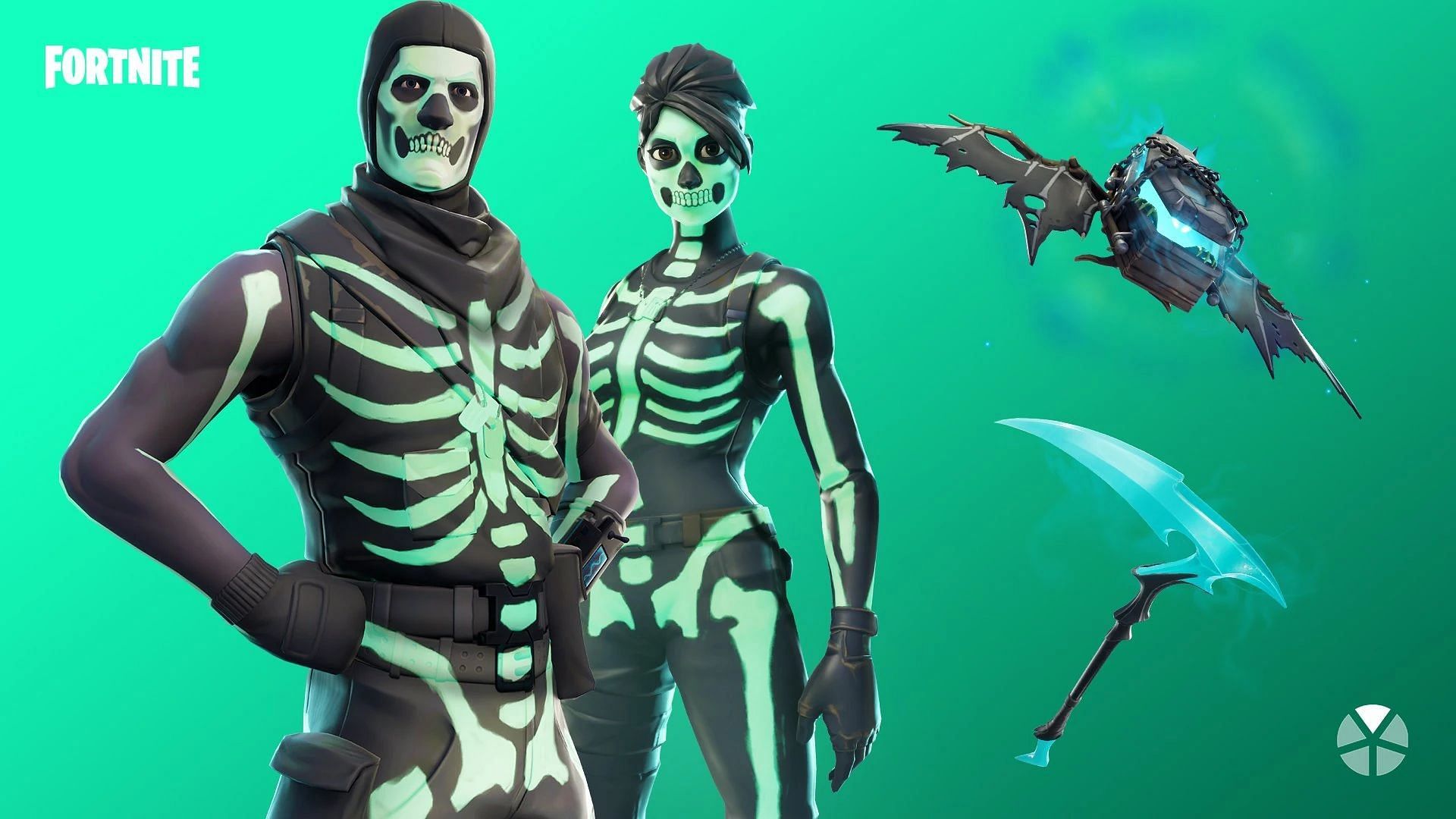 The Skull Trooper skin bears a strong resemblance to the bullies from The Karate Kid (Image via Epic Games)