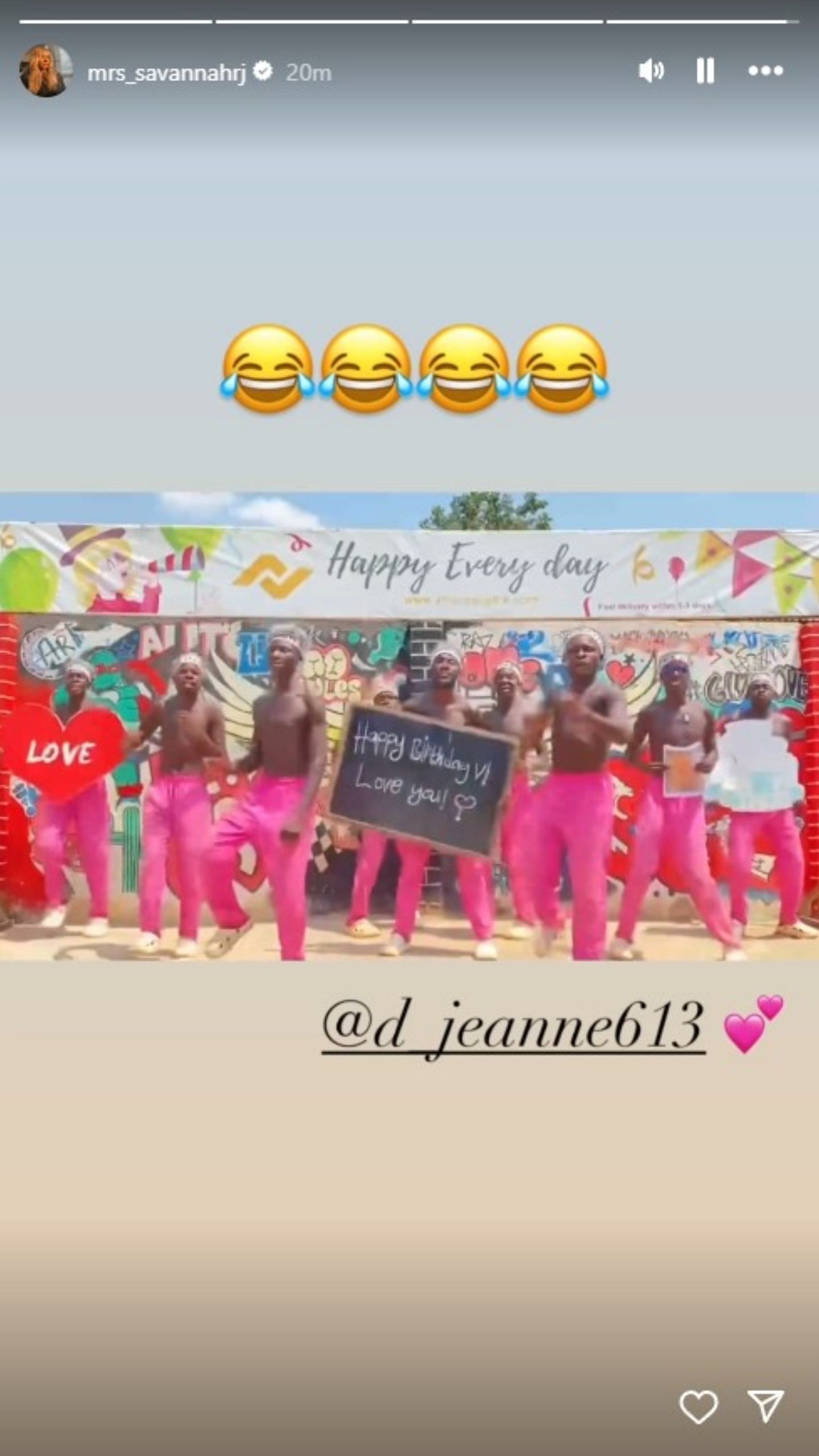 The African Greeting group sends their birthday wishes to Savannah (Image Credits: IG/mrs_savannahrj)