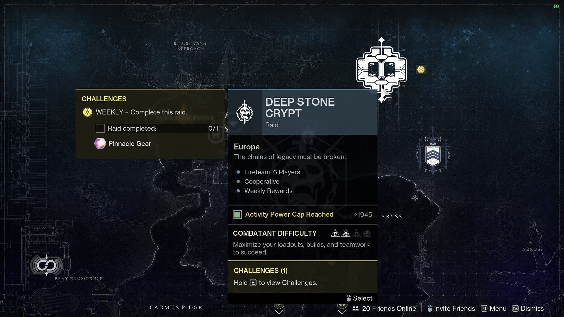 Deep Stone Crypt node in Destiny 2 (Image via Bungie)